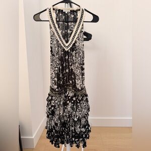 Poupette St. Barth Black and White Butterfly Dress